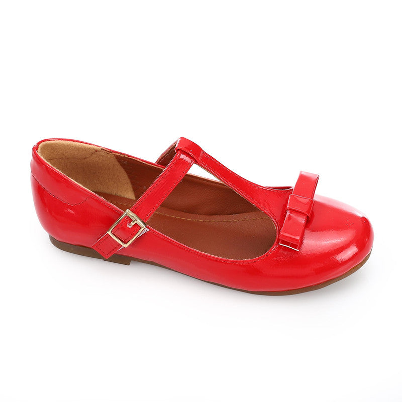 Patent Bow Mary Jane Flat – Red (3032)