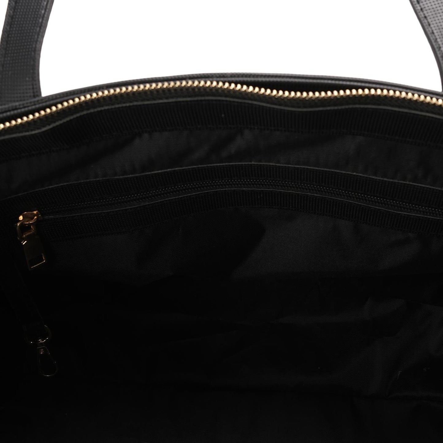 Faux Leather Shoulder Bag - Black