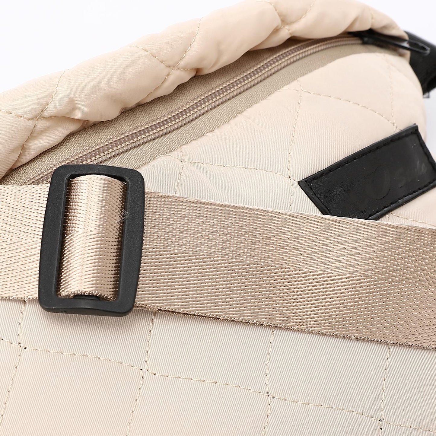 Synthetic Waist Bag - Beige