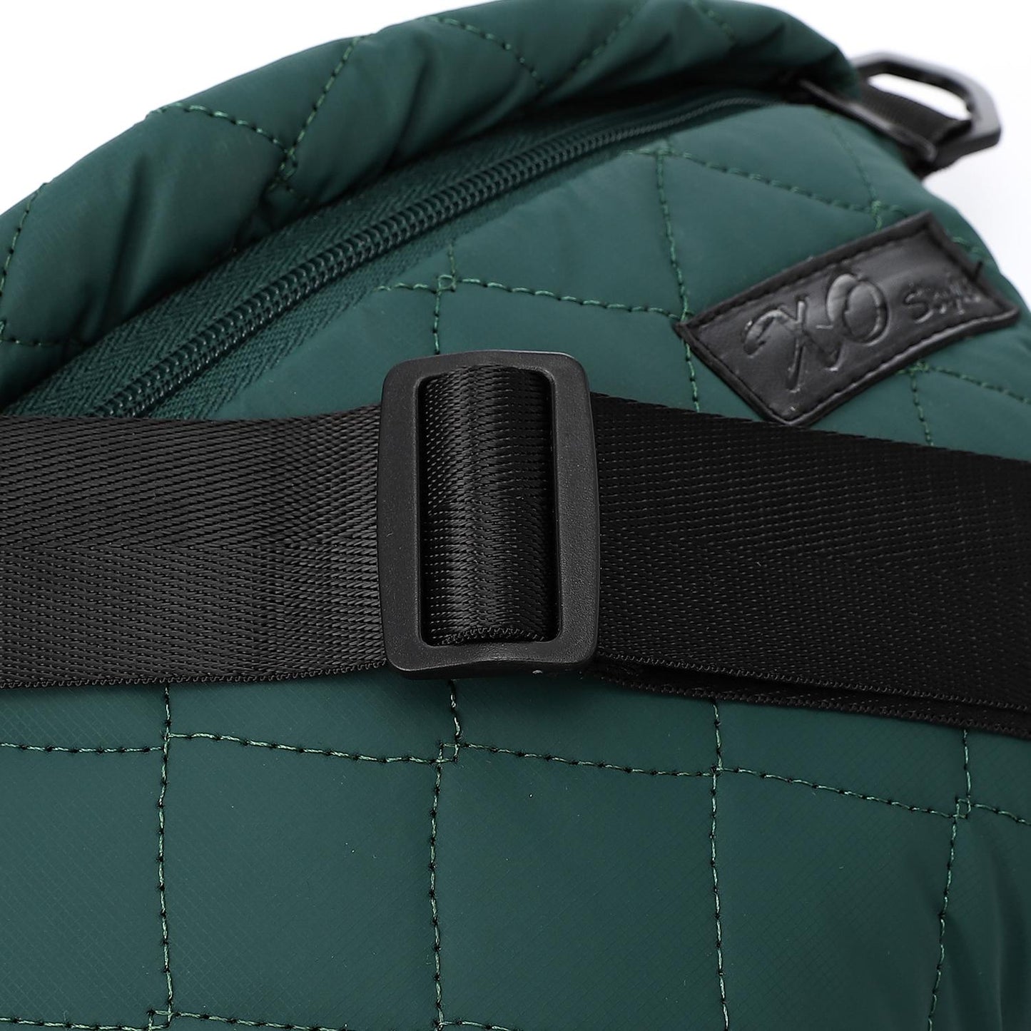 Synthetic Crossbody Waist Bag - Dark Green