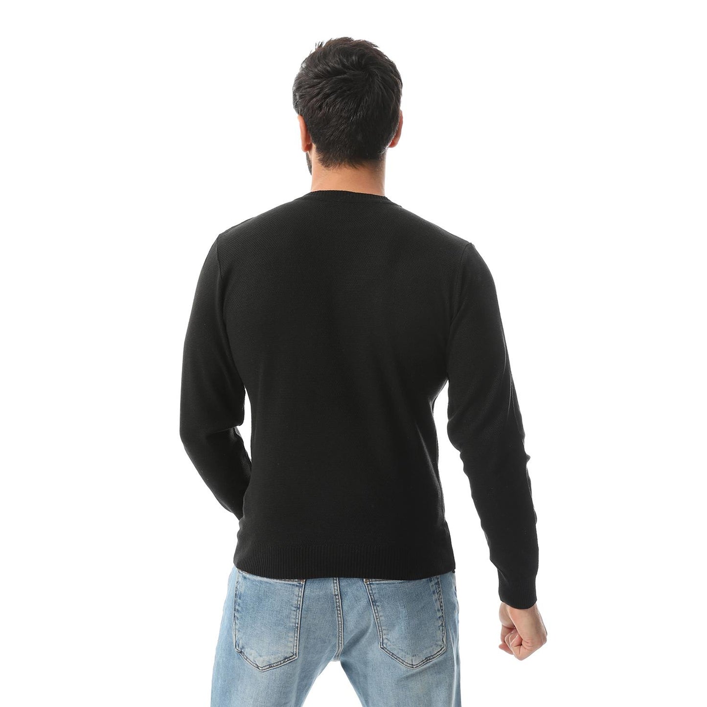 Wool Mélange Sweater - Black