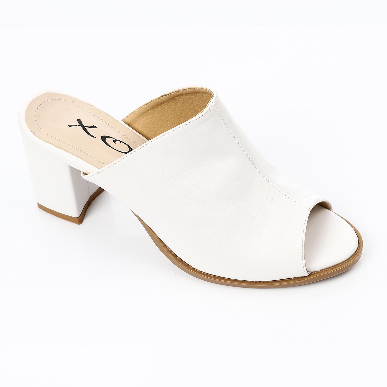 Leather Mule - White