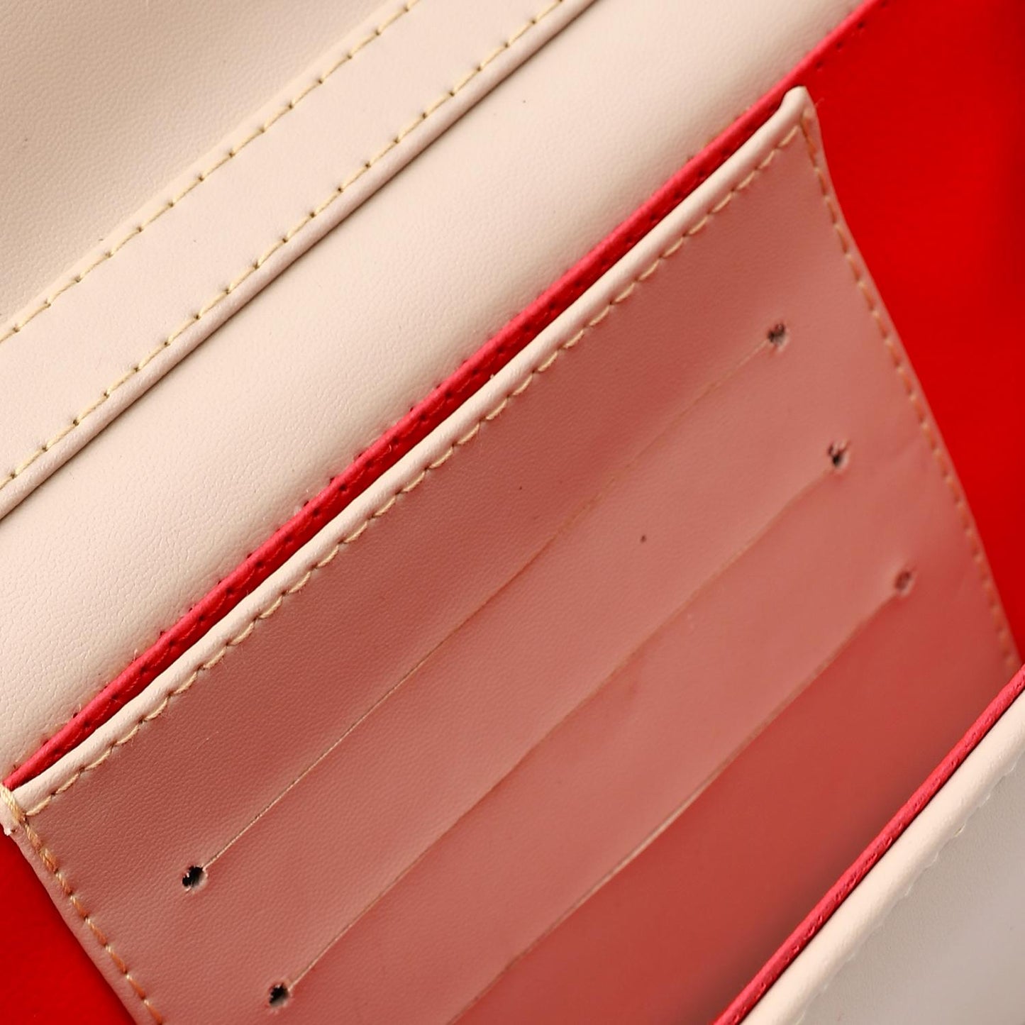 Faux Leather Shoulder Cross Bag - Beige