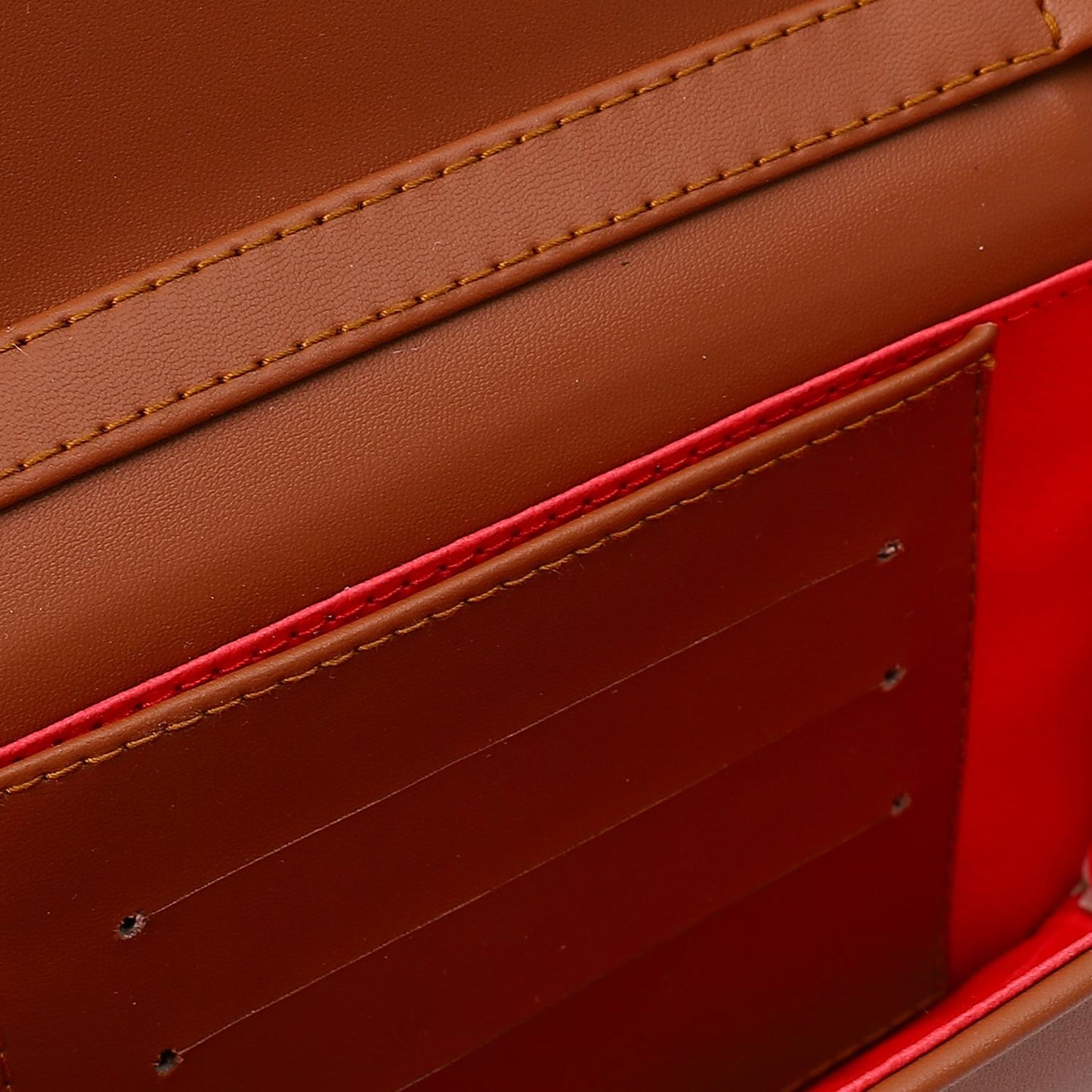 Faux Leather Shoulder Cross Bag - Camel