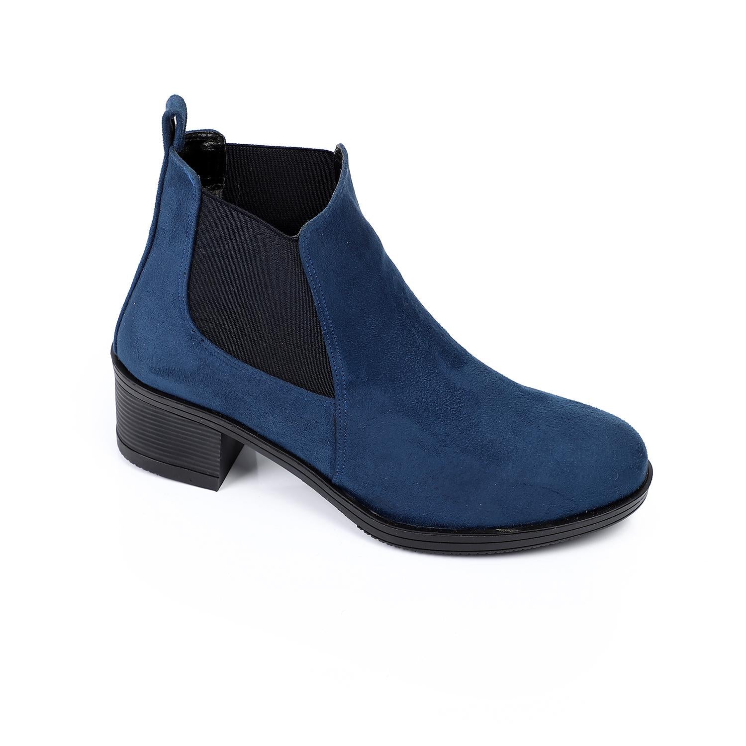 Leather Ankle Boot - Blue