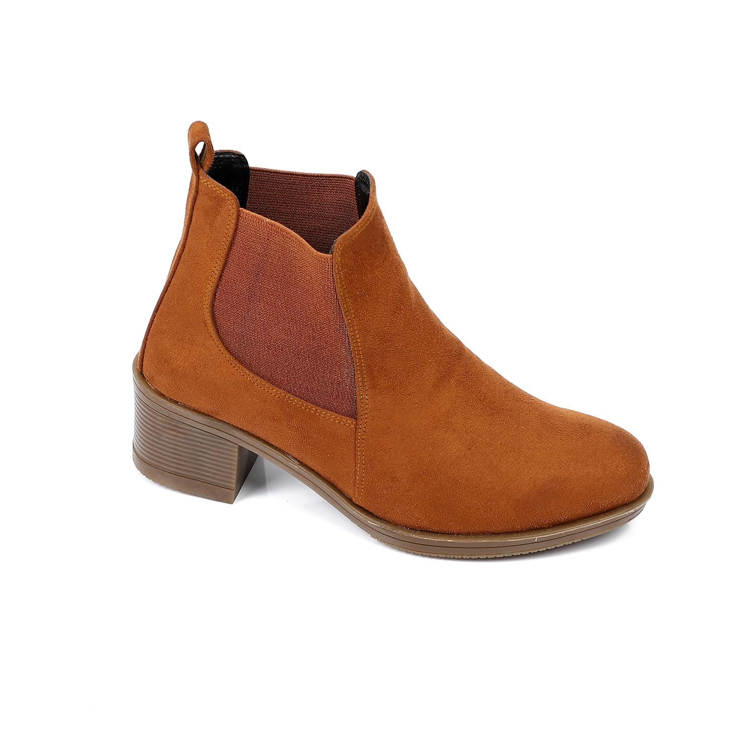 Leather Ankle Boot - Tan