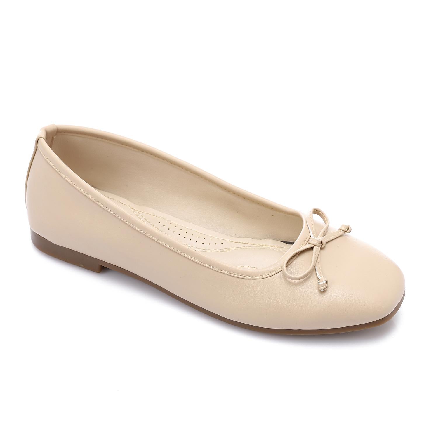 Leather Classic Ballerinas - Beige