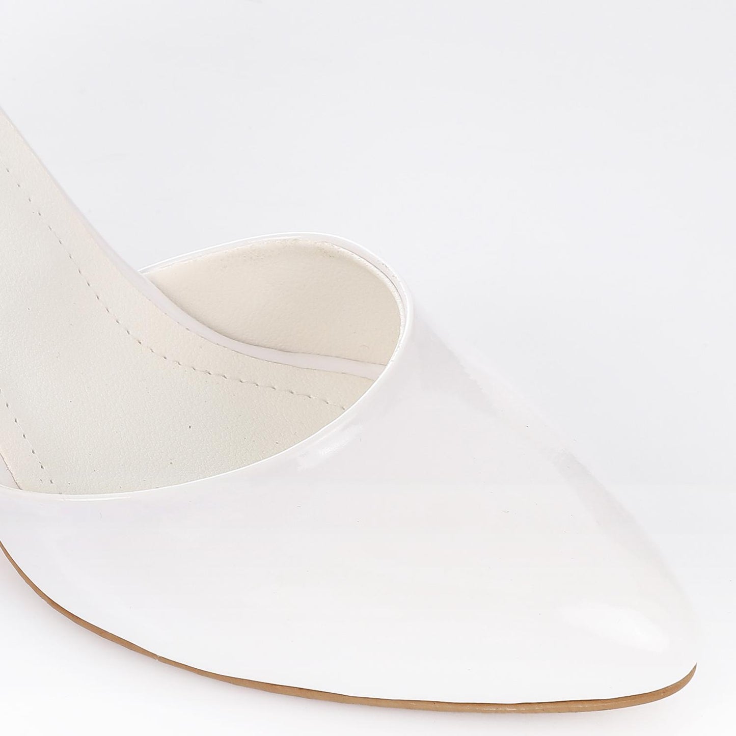 Patent Leather Heeled Shoes - White