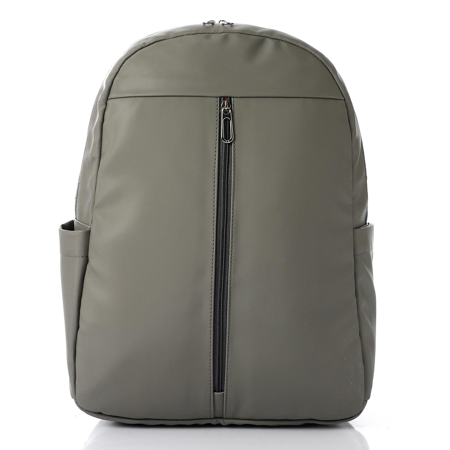Leather Unisex Backpack - Grey