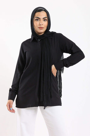 Hidden Placket Basic Shirt - Carina - كارينا