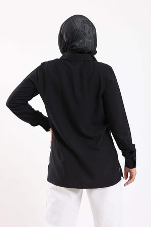 Hidden Placket Basic Shirt - Carina - كارينا