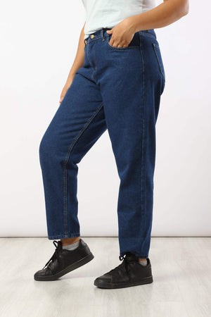 High Waisted Mom Jeans - Carina - كارينا