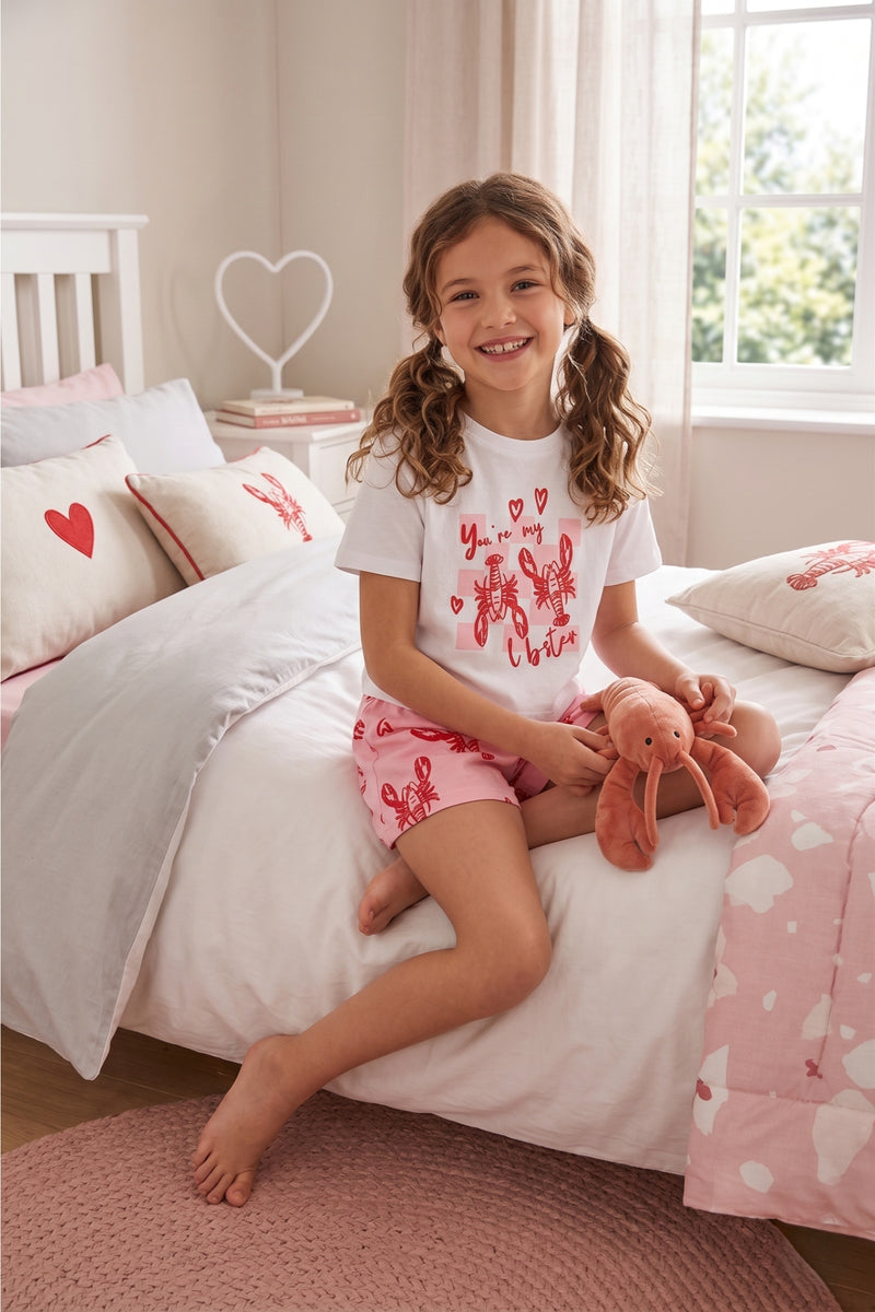 Lobster Print Pajama Set – Pink