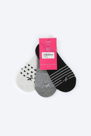 Invisible Socks - 3 Pairs - Carina - كارينا