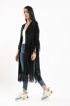 Kimono with Fringes Hems - Clue Wear