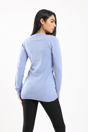 Knitted Crew Neck Pullover - Clue Wear
