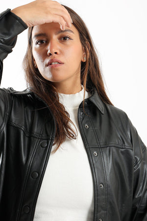 Leather Shirt with Fringes - Clue Wear
