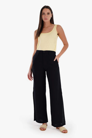 Linen Lounge Pants with Slits - Carina - كارينا