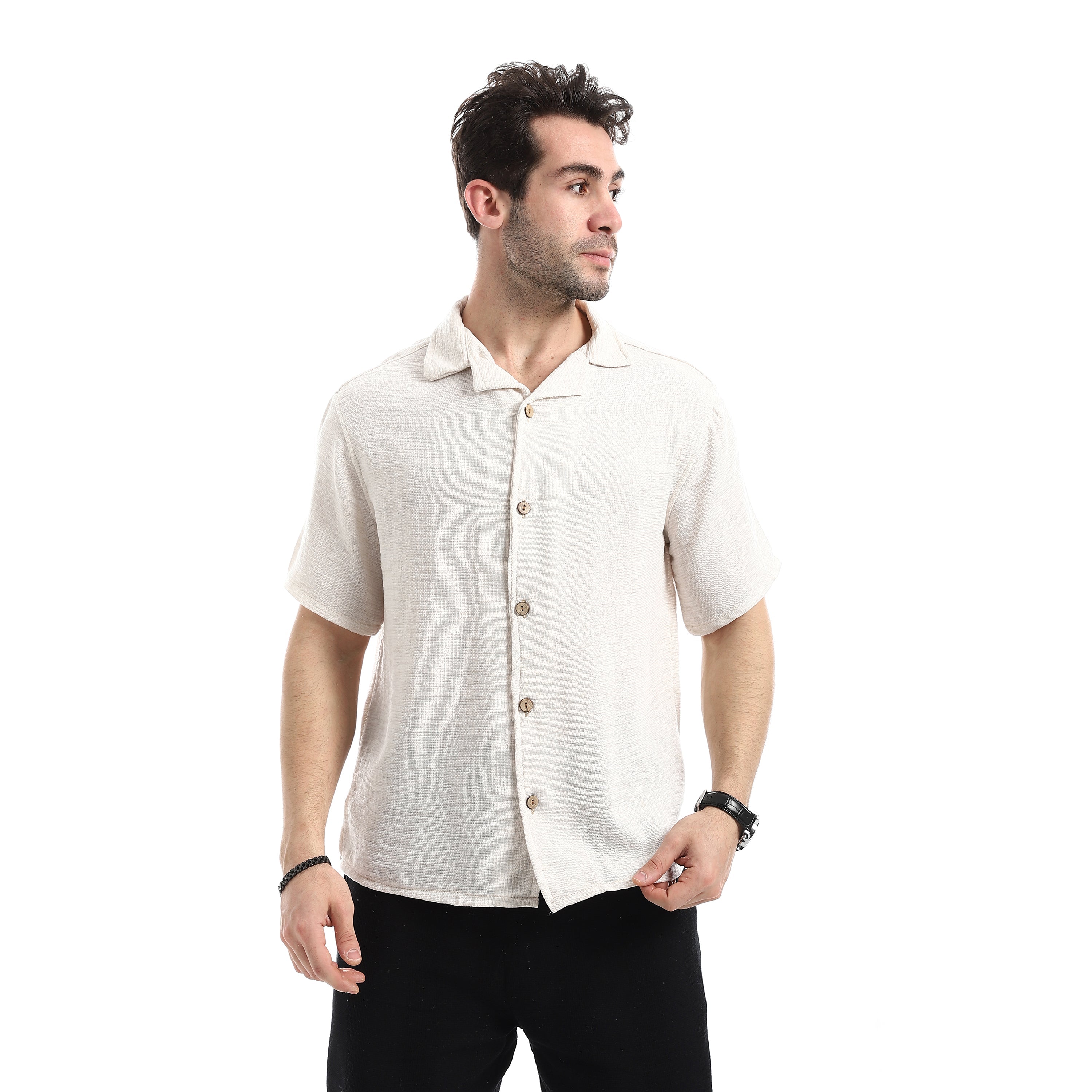 Essential Cotton Shirt - Beige