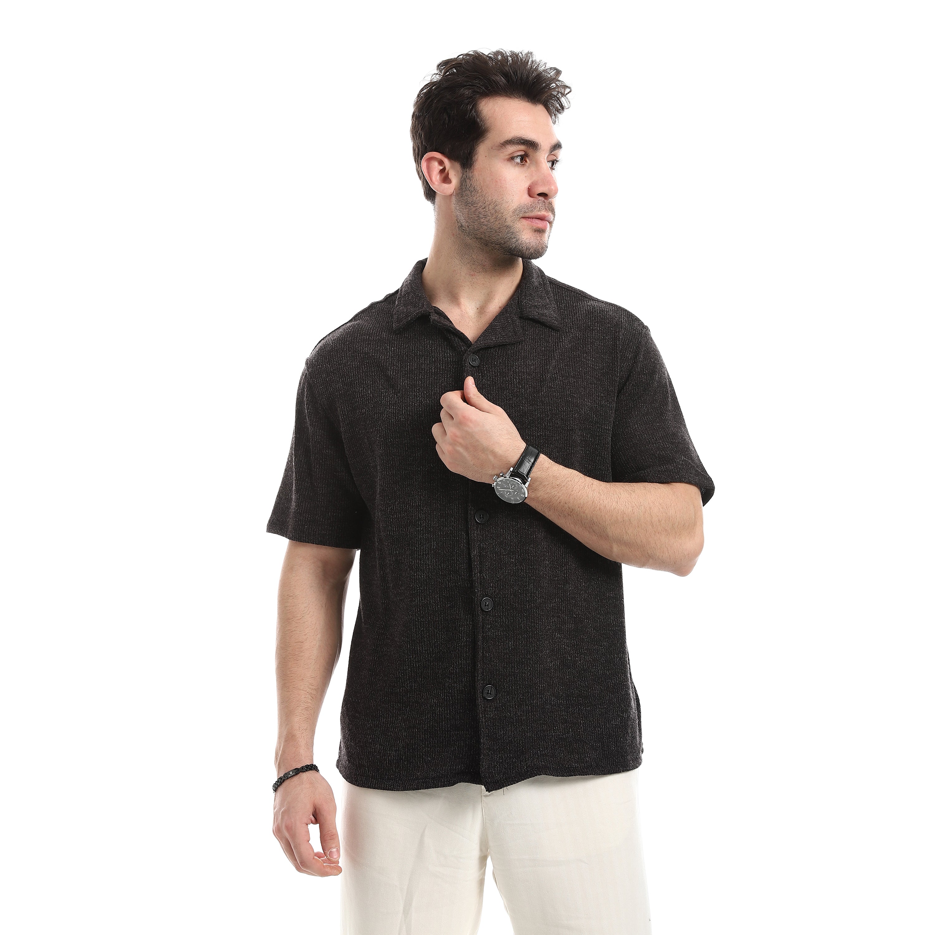 Desert Sand Modernist Shirt - Black