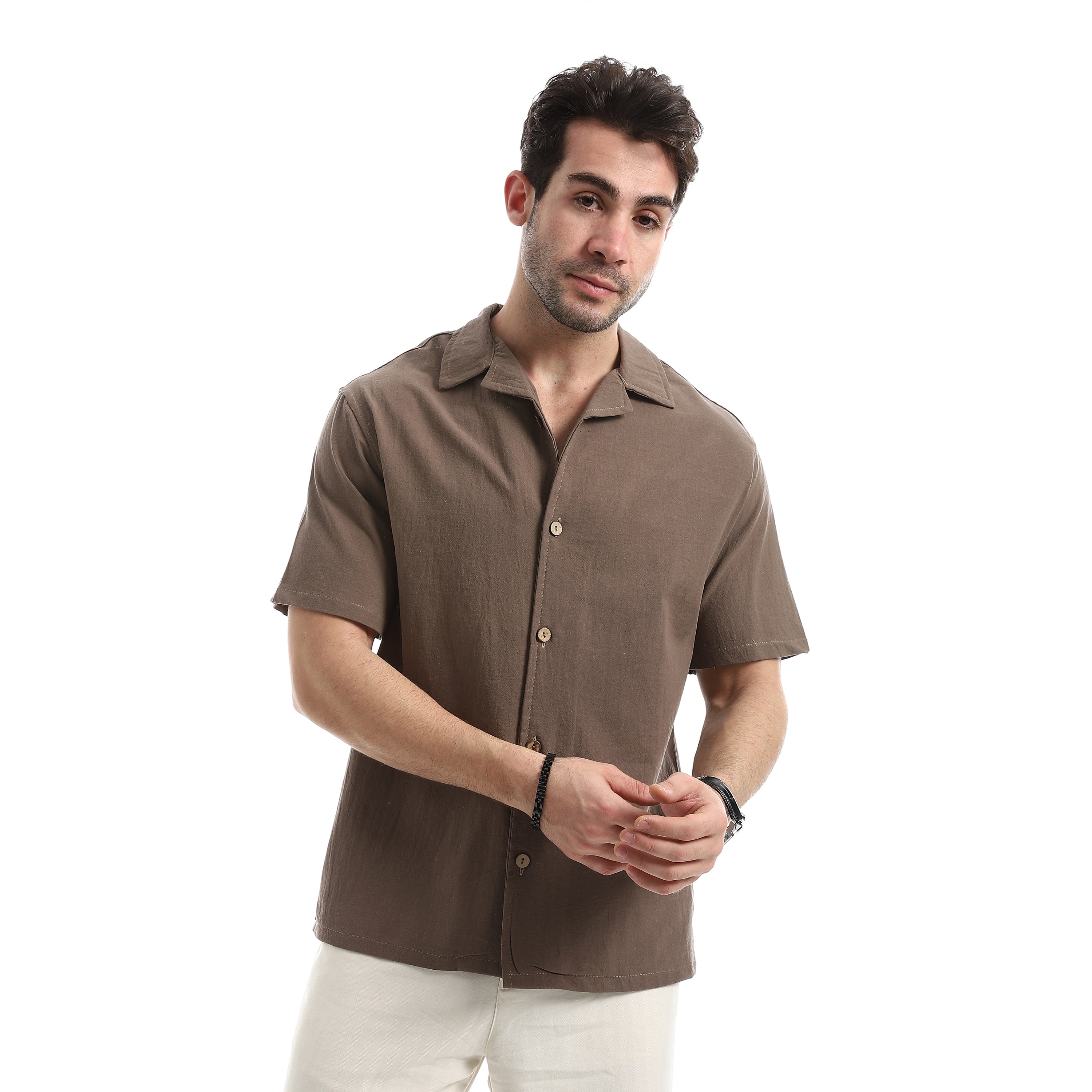 Highland Moss Active Shirt - Taupe Brown