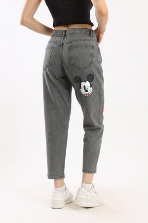 Mickey Mouse Printed Jeans - Clue Wear