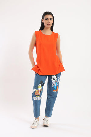 Mickey Mouse Printed Jeans - Clue Wear