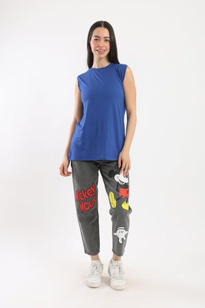 Mickey Mouse Printed Jeans - Clue Wear