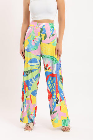 Multicolored Pattern Pants - Clue Wear