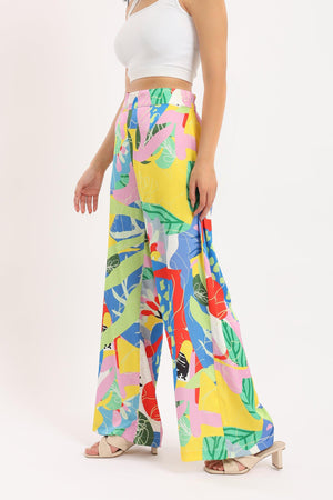 Multicolored Pattern Pants - Clue Wear