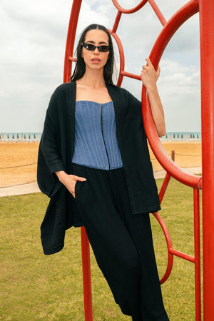 Open Neckline Cardigan - Clue-wear