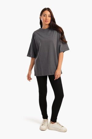 Oversized Plain Lounge T-Shirt - Carina - كارينا