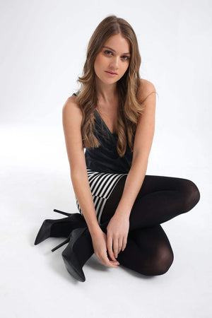 Pack of 2 Plain Pantyhoses - Carina - كارينا