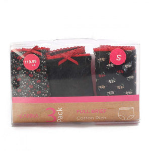 Pack of 3 Cotton Full Brief - Carina - كارينا