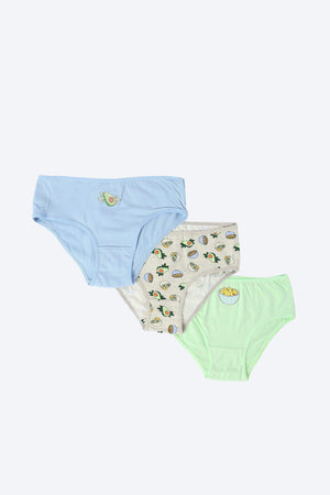 Pack of 3 Printed Brief Panties - Carina - كارينا