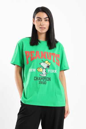 Peanuts Printed T-shirt - Clue Wear