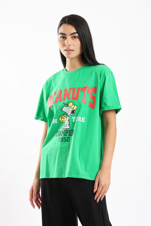 Peanuts Printed T-shirt - Clue Wear