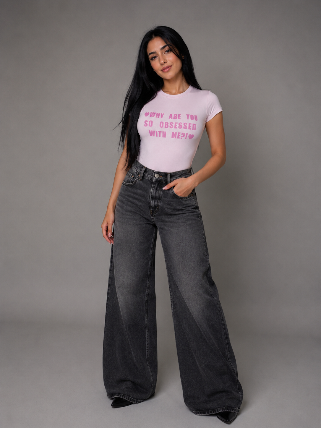 Second Skin Crop Tee - Baby Pink