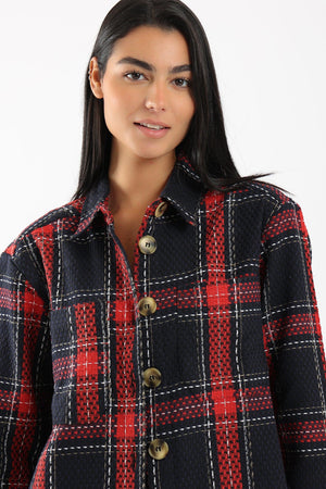 Plaid Button-Up Shirt - Clue Wear