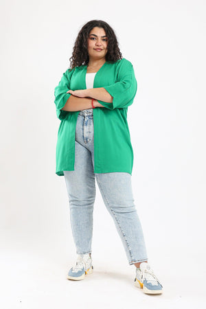 Plain Loose Sleeved Kimono - Clue Wear