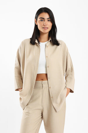 Plain Tencel shirt - Clue Wear