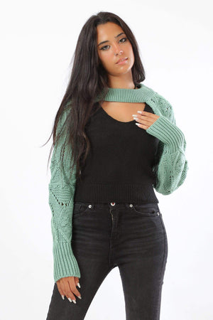 Pointelle Detachable Sleeves - Carina - كارينا