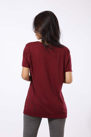 Polyester Self Pattern T-shirt - Carina - كارينا