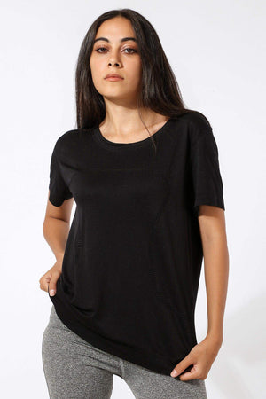 Polyester Self Pattern T-shirt - Carina - كارينا