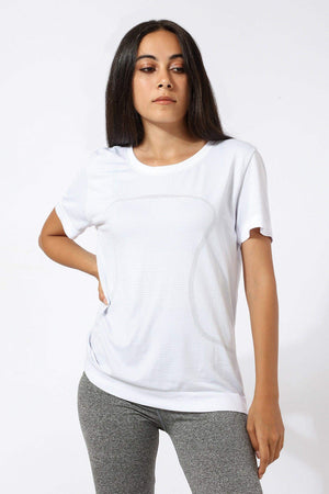 Polyester Self Pattern T-shirt - Carina - كارينا