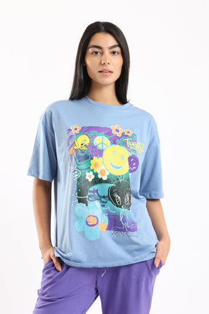Printed Cotton T-shirt - Clue Wear