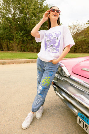 Printed Joggers Jeans - Clue Wear