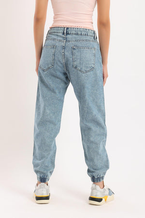 Printed Joggers Jeans - Clue Wear