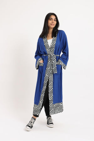 Printed Kimono with Pockets - Clue Wear