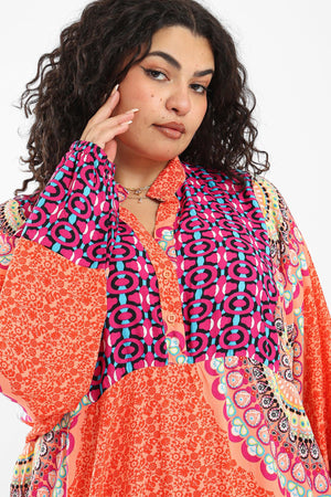 Printed Maxi Dress - Clue Wear